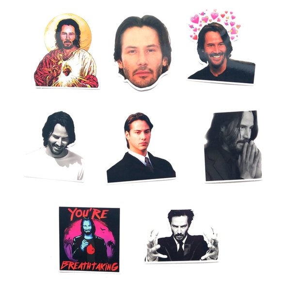 Keanu Reeves Stickers (8pc) - Picture 5 of 6